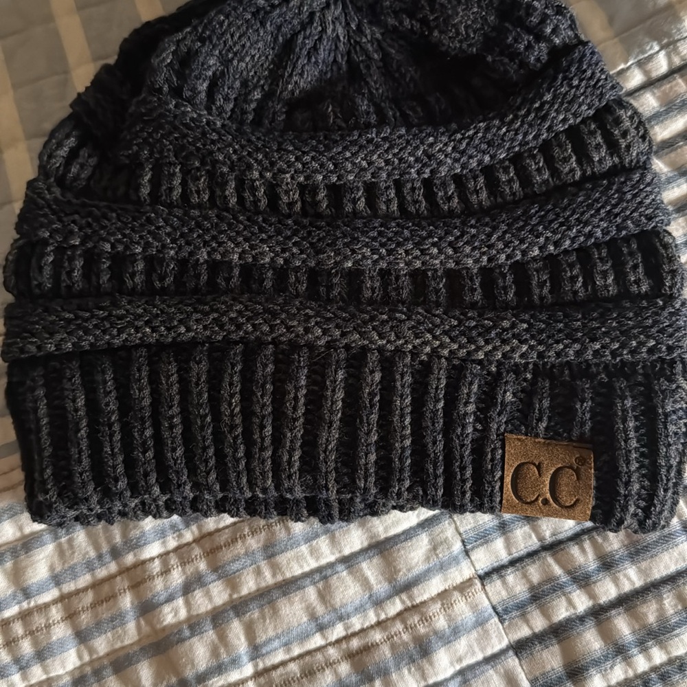C.C Black Knit Beanie